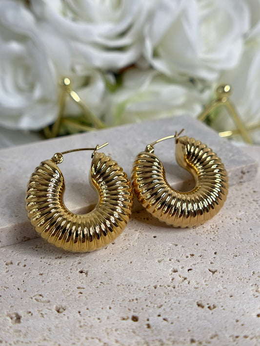 Geometric hoop earrings