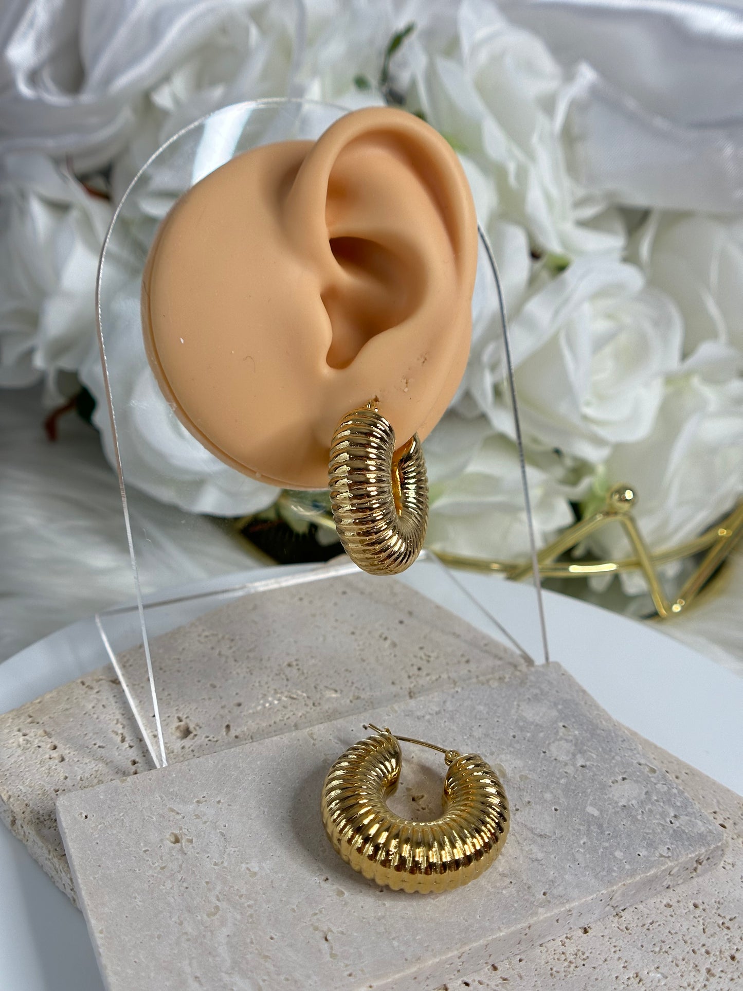 Geometric hoop earrings