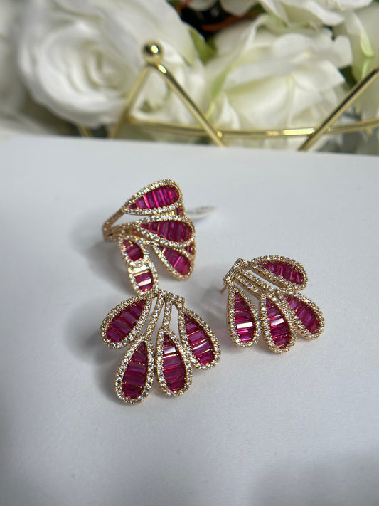 Pink leaf set