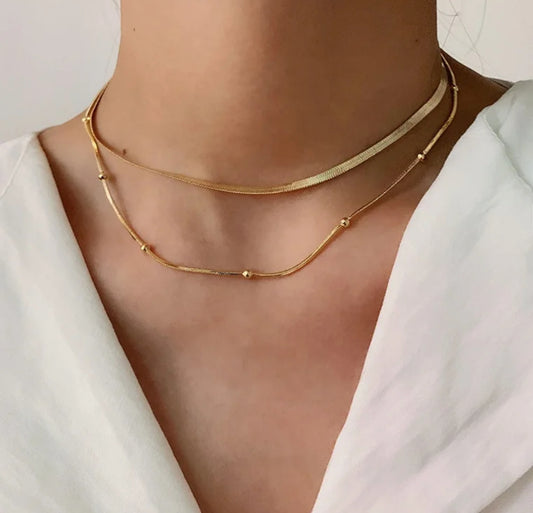 Double layer necklace